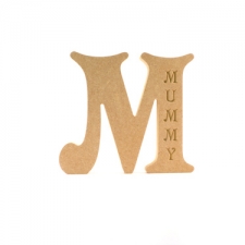 Victorian Letter M, Engraved Mummy (18mm)