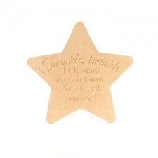 'Twinkle, twinkle...' Engraved Star (18mm)