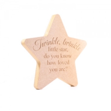 'Twinkle, twinkle...' Engraved Star (18mm)