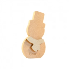 Engraved Snowman with Scarf (18mm + 6mm)