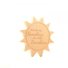 Engraved Sun Shape "You are my sunshine.." (18mm)