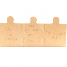 Triple Jigsaw Pieces, Engraved (18mm)