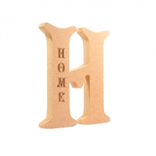 Victorian Letter H, Engraved Home (18mm)