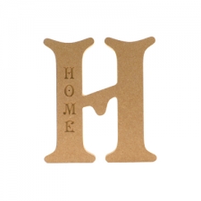 Victorian Letter H, Engraved Home (18mm)