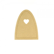 Fairy Door with outer groove and Heart (6mm)