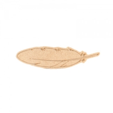 Feather shape with engraved detail (18mm)