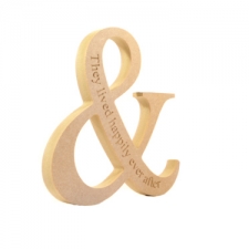 Ampersand, engraved 'They lived happily ever after' (18mm)