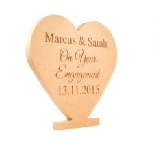 Celebratory Engraved  Heart (18mm)