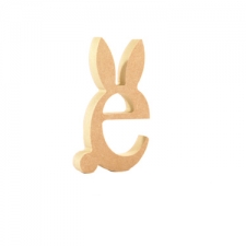 Freestanding 'e' with Bunny Ears and Tail (18mm)