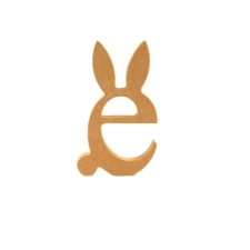 Freestanding 'e' with Bunny Ears and Tail (18mm)