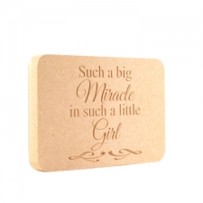 Freestanding Engraved Plaque "Such a big Miracle..." (18mm)