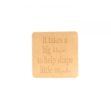 Freestanding Engraved Teacher Plaque, "It takes..." (18mm)