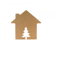 House with Christmas Tree Door (18mm)