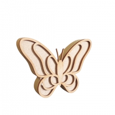Freestanding Layered Butterfly (18mm + 3mm)