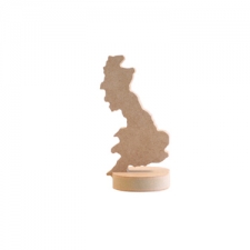 Freestanding Map of Britain Shape with base (18mm)