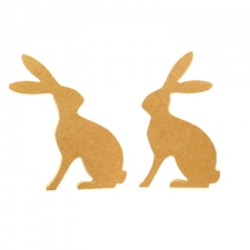 Freestanding Pair of Hares (18mm)