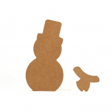 Freestanding Snowman with 3D Scarf (18mm)