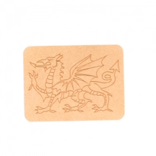 Freestanding Welsh Dragon engraved plaque (18mm)
