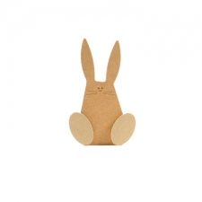 Freestanding Wonky Bunny with Engraved Face and 3D Feet (18mm)