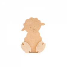 Freestanding Wonky Lamb with Engraved Face and 3D Feet (18mm)