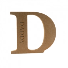 Freestanding, 200mm Georgian Bold Letter D, Daddy (18mm)