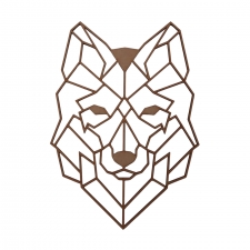 Geometric Wolf Head (3mm)