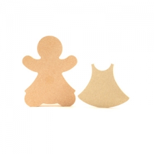 Gingerbread Lady with Dress (18mm)