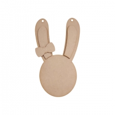 Hanging Bunny Head with a Bow (3mm)