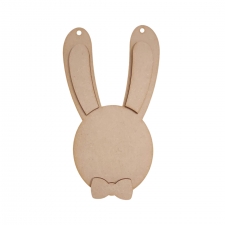Hanging Bunny Head with a Bow (3mm)