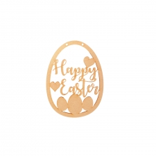 Hanging Happy Easter Egg Hoop (3mm)