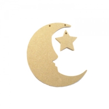 Hanging Moon and Star (6mm)