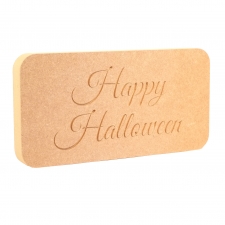 'Happy Halloween' Freestanding Plaque (18mm)