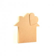 House with Heart in Roof (18mm)