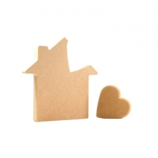 House with Heart in Roof (18mm)