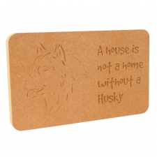 Husky Dog Face Plaque (18mm)