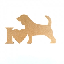 I Love Beagle Sign (18mm)