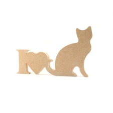 I Love Cats Sign (18mm)