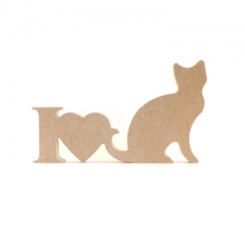 I Love Cats Sign (18mm)