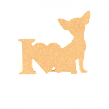 I Love Chihuahua Sign (18mm)
