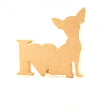 I Love Chihuahua Sign (18mm)