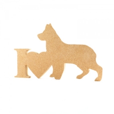 I Love German Shepherd Sign (18mm)