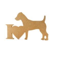 I Love Jack Russell Sign (18mm)