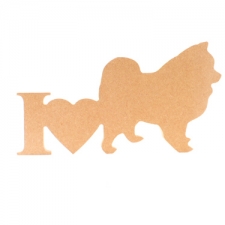 I Love Pomeranian Sign (18mm)
