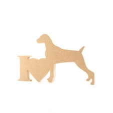 I Love Weimaraners Sign (18mm)