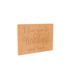 I love you to Neverland and back, Engraved Plaque (18mm)