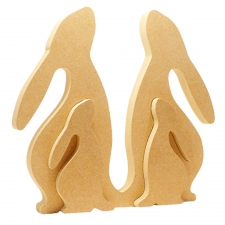 Interlocking Hares (18mm)