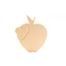 Interlocking Heart in an Apple (18mm)