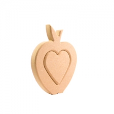 Interlocking Heart in an Apple - Centre (18mm)