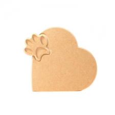 Interlocking Paw in a Heart (18mm)