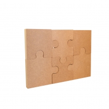 Jigsaw, Freestanding and interlocking with 6 Pieces (18mm)